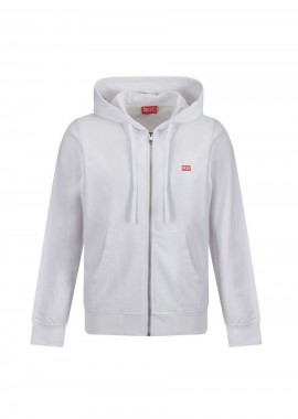 DIESEL - DIESEL Ανδρικές Ζακέτες S-GINN-HOOD-ZIP-K13 - Λευκό-A14833-WHITE