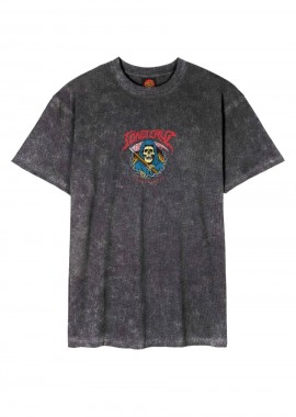 Santa Cruz Out Of Time Ανδρικό T-Shirt - Ξεβαμμένο Μαύρο-SCA-TEE-13479-BLACK