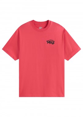 Vans Repear Sam Ανδρικό T-Shirt Loose Fit - Crimson Haze-VN000VXDFO91-ORANGE