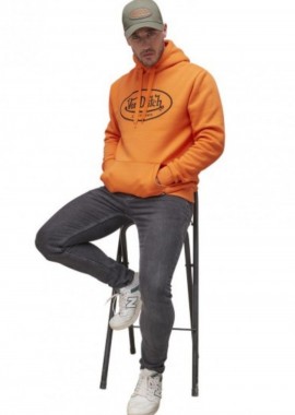 VON DUTCH - VON DUTCH Φούτερ με Κουκούλα VD/1/SWC/BRAND/O - ΠΟΡΤΟΚΑΛΙ-VD/1/SWC/BRAND/O-ORANGE