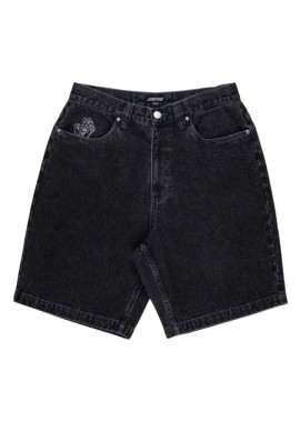 SANTA CRUZ Ανδρική Τζιν Βερμούδα Stamped Big Shorts - Μαύρο-SCA-SHR-5605-BLACK