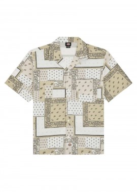DICKIES - DICKIES Ανδρικό Glandorf Κοντομάνικο Πουκάμισο Patchwork - Μπεζ-DK0A889TC481