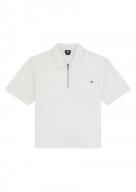 Dickies Cadiz Ανδρική Polo Μπλούζα Quarter-Zip - Λευκό/ Εκρού-DK0A88PIC481-WHITE