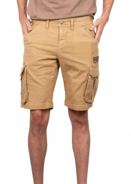 VON DUTCH Αντρικη Βερμουδα VD/1/BER/CARGO/CA - ΜΠΕΖ-VD/1/BER/CARGO/CA-BEIGE