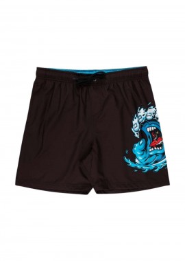 SANTA CRUZ ανδρικό μαγιό Screaming Wave Swimshort - Μαύρο-SCA-SHR-5032-BLACK