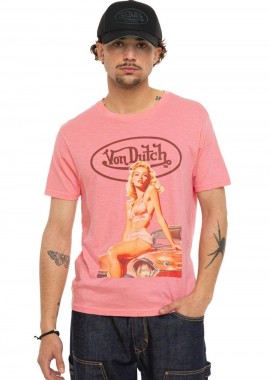 Von Dutch Girls Graphic Ανδρικό Tee - Ροζ-VD/1/TR/GIRLS2-PINK