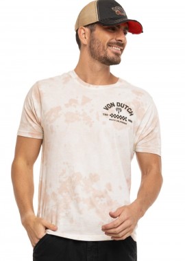 VON DUTCH - Von Dutch Ανδρικό T-Shirt Tie Dye - Μπεζ-VD/1/TR/SOUTH/CR-BEIGE