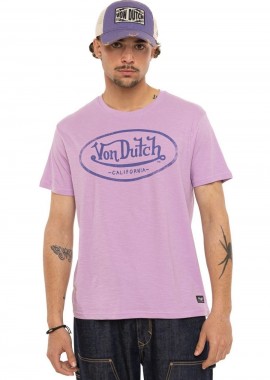 Von Dutch Logo Ανδρικό Tee - Μωβ -VD/P/1/TR/BRAD/26C-PURPLE