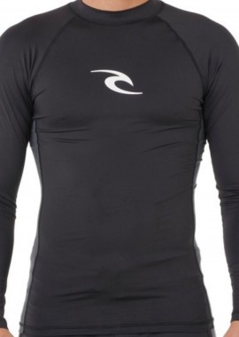 RIP CURL - RIP CURL Ανδρική Μακρυμάνικη Μπλούζα Θαλάσσης Waves UPF Perf L/S - Μαύρη-16FMRV-BLACK