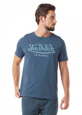VON DUTCH - VON DUTCH T-SHIRT ΑΝΤΡΙΚΑ VD/P/1/TR/FIRST/M - BLUE-VD/P/1/TR/FIRST/M-BLUE