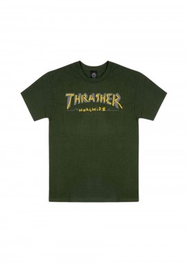 THRASHER T Shirts TRADEMARK TEE - ΠΡΑΣΙΝΟ-311600-GREEN