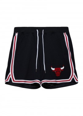 MITCHELL & NESS NOSTALGIA CO. - MITCHELL & NESS NOSTALGIA CO. Shorts - Βερμούδες NBA LOGO OVER GAME DAY SHORTS BULLS - BLACK-BT10109-CBUBLCK-BLACK