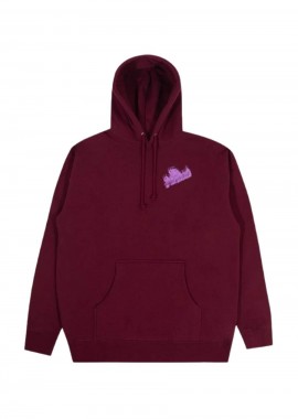 THE HUNDREDS Φούτερ με Κουκούλα Blurred Slant - ΜΠΟΡΝΤΟ-T24F102032-BURGUNDY