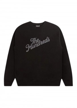 THE HUNDREDS Φούτερ λαιμόκοψη Slant Logo Crewneck - BLACK-F23S102008-BLACK