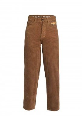 HOMEBOY Παντελόνια x-tra BAGGY Cord - BROWN-01PA0301-BROWN