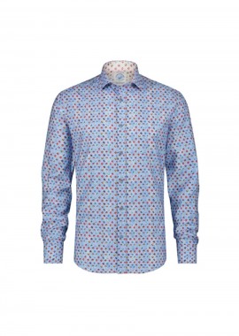 A FISH NAMED FRED - A FISH NAMED FRED Ανδρικό Πουκάμισο Shirt flower power light blue - ΑΝΟΙΧΤΟ ΜΠΛΕ-22.02.027-LIGHT BLUE