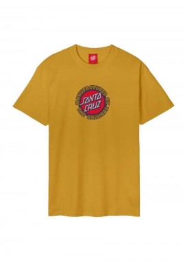 SANTA CRUZ T Shirt Speed MFG Dot Front T-Shirt - Μουσταρδί-SCA-TEE-10677-GOLD