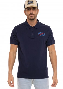 VON DUTCH - VON DUTCH Ανδρικό Polo East Navy Blue-VD/1/PO/EAST/NV-BLUE