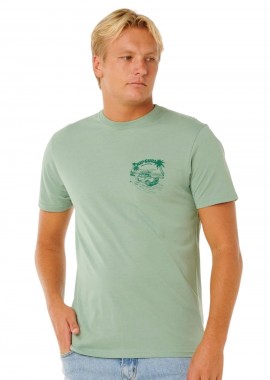 Rip Curl Keep On Trucking Ανδρικό Tee - Πράσινο-0XWMTE-GREEN