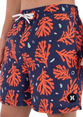 HURLEY - HURLEY M Volley Icon Printing Press Coral Ανδρικό Μαγιό Shorts - Μπλε-MBEU00016