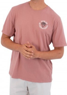 HURLEY Ανδρικό T-Shirt Palm - Ροζ-MMTS09552-PINK