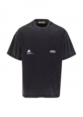 Another Cotton Lab - ANOTHER COTTON LAB Another Signature Washed Oversized T-Shirt - Μαύρο-PD00006890-BLACK