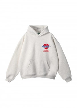 ANOTHER COTTON LAB Φούτερ με Κουκούλα Late Delivery Hoodie - Γκρι-PD00008539-GREY