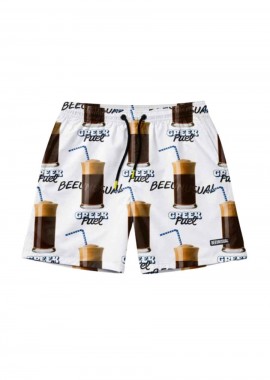 BEE UNUSUAL Ανδρικό Μαγιό Greek Fuel Swim Shorts-BS-263208-WHITE