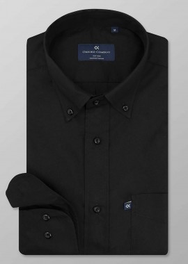 OXFORD COMPANY - Oxford Company ανδρικό πουκάμισο button down μονόχρωμο Regular Fit
