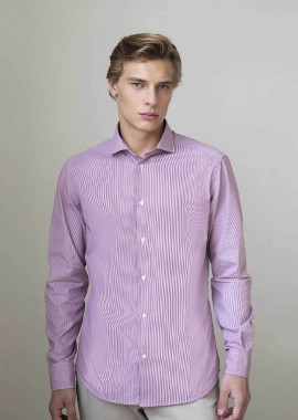 OXFORD COMPANY - Oxford Company ανδρικό πουκάμισο romeo με ψιλό ριγέ σχέδιο Slim Fit