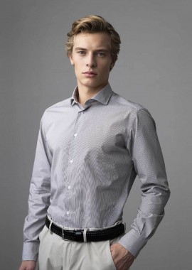 OXFORD COMPANY - Oxford Company ανδρικό πουκάμισο romeo με ψιλό ριγέ σχέδιο Slim Fit