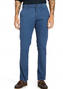 Timberland ανδρικό παντελόνι chino μονόχρωμο Slim Fit ''Sargent Lake'' - TB0A2BYY2881 Μπλε