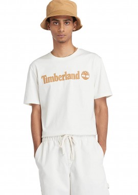 TIMBERLAND - Timberland ανδρικό T-shirt με logo print Regular Fit '' Kennebec River Linear Logo'' - TB0A5UPQCM91 Εκρού