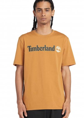 TIMBERLAND - Timberland ανδρικό T-shirt με logo print Regular Fit '' Kennebec River Linear Logo'' - TB0A5UPQP471 Μουσταρδί