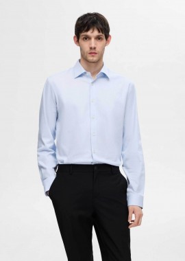 Selected ανδρικό πουκάμισο Slim Fit - 16092939 Λευκό