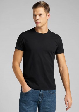 LEE - Lee® σετ ανδρικά T-shirt μονόχρωμα με στρογγυλή λαιμόκοψη (2 τεμάχια) - L680CM01-** Μαύρο