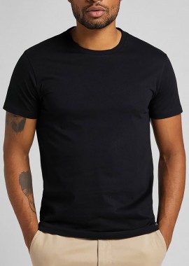 LEE - Lee® σετ ανδρικά T-shirt μονόχρωμα με στρογγυλή λαιμόκοψη και κοντό μανίκι (2 τεμάχια) - L680CMKW-** Μαύρο