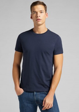 Lee® σετ ανδρικά T-shirt μονόχρωμα με στρογγυλή λαιμόκοψη (2 τεμάχια) - L680CMLD-** Μπλε Σκούρο