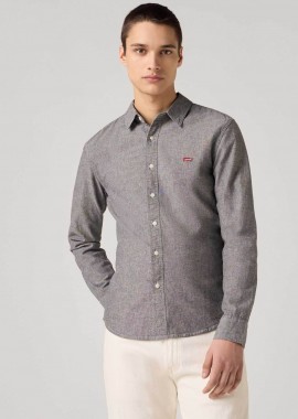 Levi's® ανδρικό πουκάμισο με μικροσχέδιο και λογότυπο Slim Fit - 866250018 Γκρι