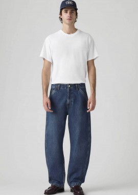 LEVI'S - Levi's® ανδρικό τζιν παντελόνι πεντάτσεπο Baggy Barrel Fit - 0057O0001 Denim Blue Σκούρο