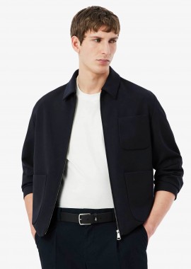 Lacoste ανδρικό jacket με γιακά και περιεκτικότητα σε μαλλί - BH1248 Μπλε Σκούρο