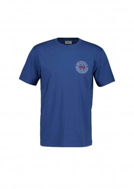 Gant ανδρικό T-shirt με graphic logo print Regular Fit - 2003402 Μπλε