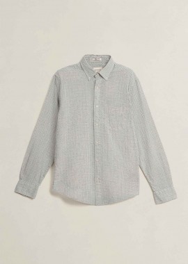Gant ανδρικό πουκάμισο button down με καρό σχέδιο και τσέπη με λογότυπο Regular Fit - 3260041 Κρέμ