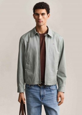 GANT - Gant ανδρικό αδιάβροχο jacket με κεντημένο λογότυπο Regular Fit - 7006602 Γκρι Γαλάζιο