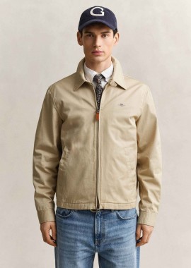 GANT - Gant ανδρικό αδιάβροχο jacket με κεντημένο λογότυπο Regular Fit - 7006602 Μπεζ
