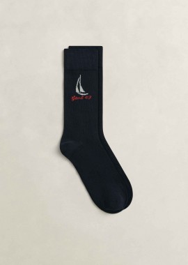 Gant ανδρικές μακριές κάλτσες με graphic print - 9960372 Μπλε Σκούρο