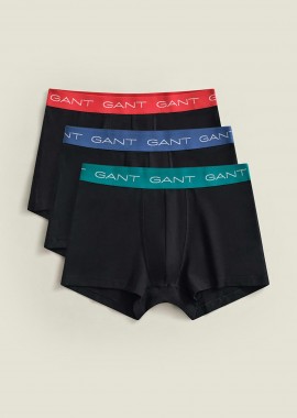GANT - Gant σετ ανδρικά εσώρουχα trunk με λογότυπο Slim Fit (3 τεμάχια) - 902613003 Μαύρο