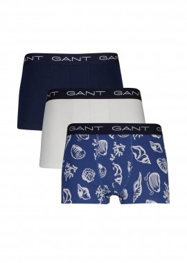 Gant σετ ανδρικά εσώρουχα trunk με λογότυπο Slim Fit (3 τεμάχια) - 902613053 Μπλε