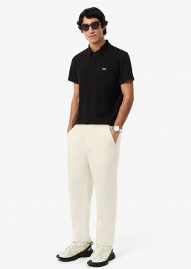 LACOSTE - Lacoste ανδρικό παντελόνι chino με λινάρι Regular Fit - HH1972 Εκρού