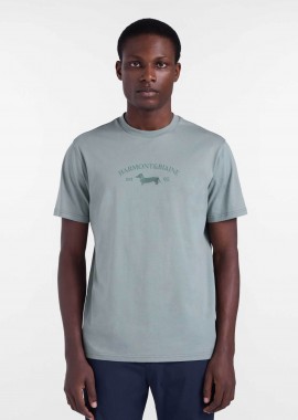 HARMONT & BLAINE - Harmont & Blaine ανδρικό T-shirt με vintage logo Regular Fit - IRQ412021824 Πράσινο Ανοιχτό